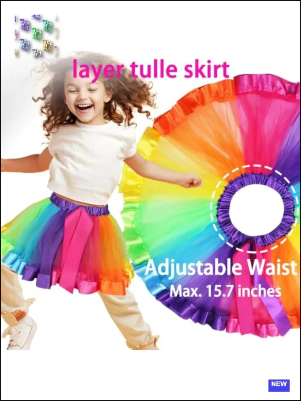 Fairy Butterfly Wings Costume for Girls with Tutu Skirt Mask Headband Kids